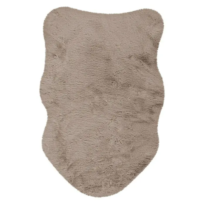 Deko-Kunstfell Happy - Tieroptik, Taupe, 90 x 60 cm, 100 % Polyester (Flor) - Ansicht von oben