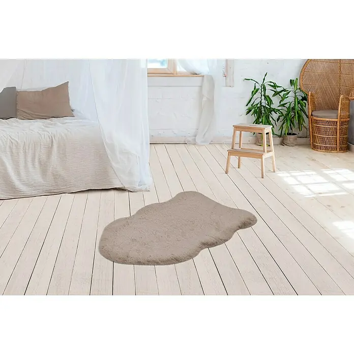 Deko-Kunstfell Happy - Tieroptik, Taupe, 90 x 60 cm, 100 % Polyester (Flor) - Stimmungsaufnahme