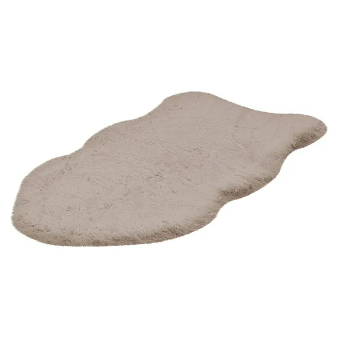 Deko-Kunstfell Happy - Tieroptik, Taupe, 90 x 60 cm, 100 % Polyester (Flor) - Diagonale Ansicht
