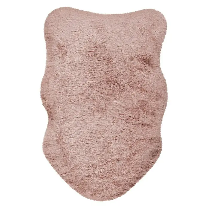 Deko-Kunstfell Happy - Tieroptik, Rosa, 90 x 60 cm, 100 % Polyester (Flor) - Ansicht von oben