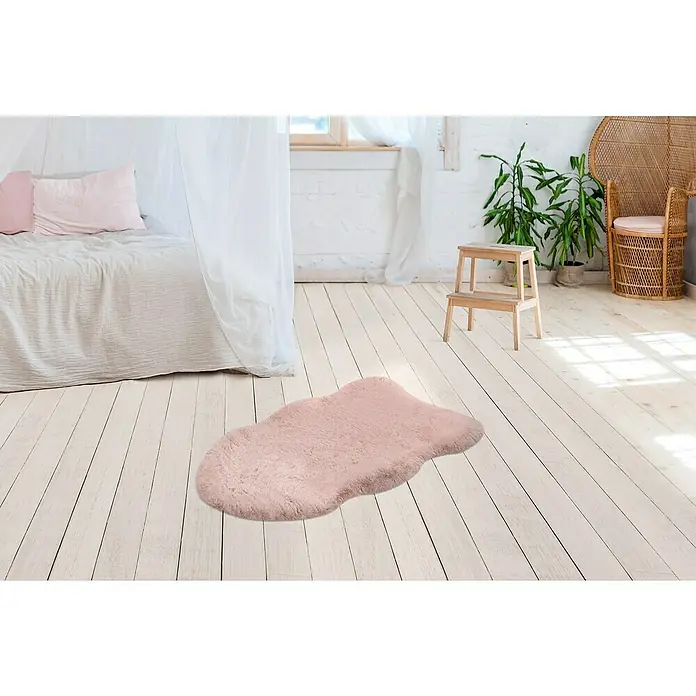 Deko-Kunstfell Happy - Tieroptik, Rosa, 90 x 60 cm, 100 % Polyester (Flor) - Stimmungsaufnahme