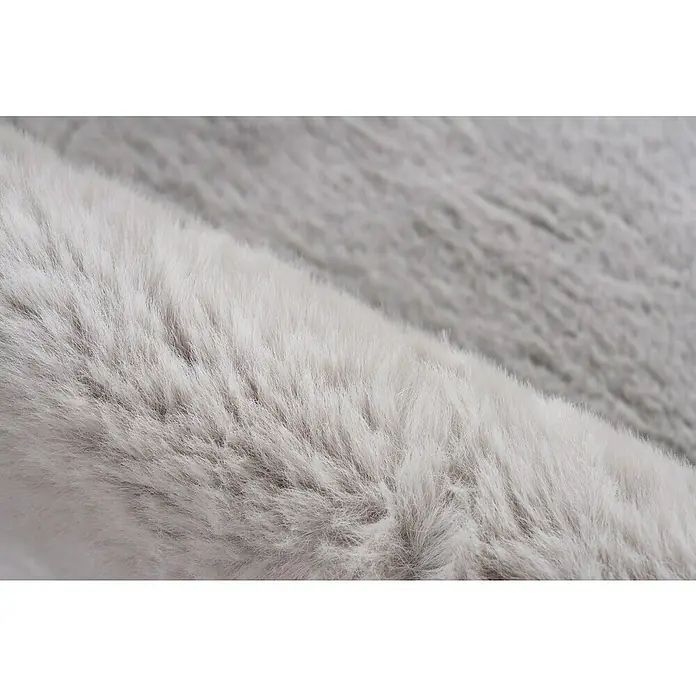 Deko-Kunstfell Happy - Tieroptik, Silber, 90 x 60 cm, 100 % Polyester (Flor) - Detailaufnahme