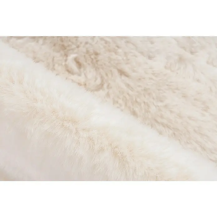 Deko-Kunstfell Happy - Tieroptik, Ivory, 90 x 60 cm, 100 % Polyester (Flor) - Detailaufnahme