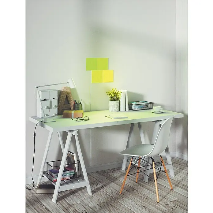 Nanoleaf LED-Panel Canvas Starter 4er Set - L x B x H: 15 x 15 x 1 cm, Weiß, RGB - Stimmungsaufnahme