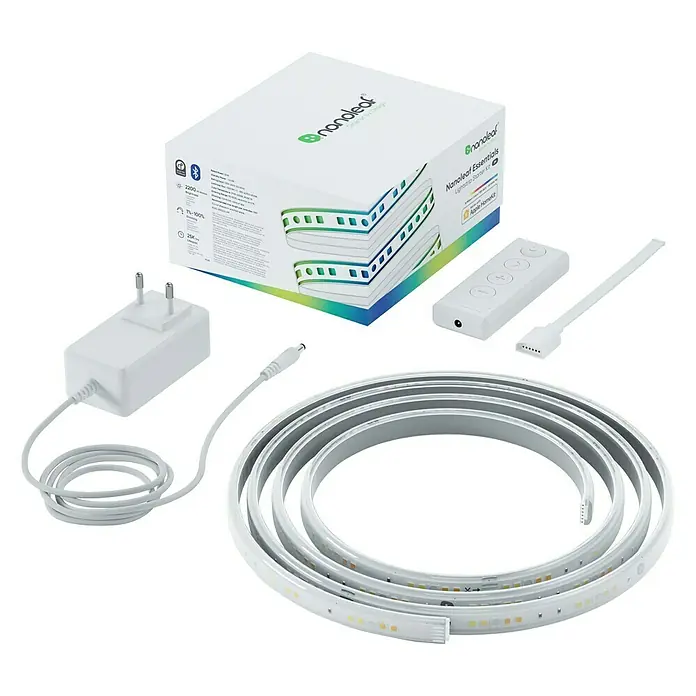 Nanoleaf Smart-LED-Band Essentials Lightstrip Starter Set - 2 m - Diagonale Ansicht