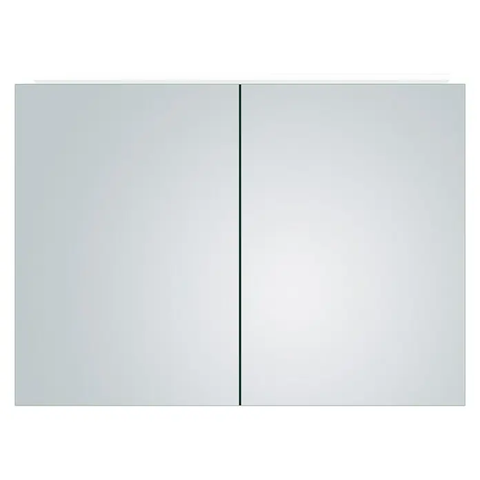 DSK LED-Spiegelschrank Aluminio Vegas - Mit Beleuchtung, Aluminium - Vorderansicht