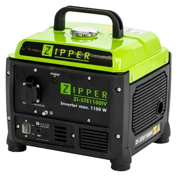 Zipper Inverter-Stromerzeuger - 1.100 W, Tankvolumen: 4,2 l, 1,3 kW - Diagonale Ansicht
