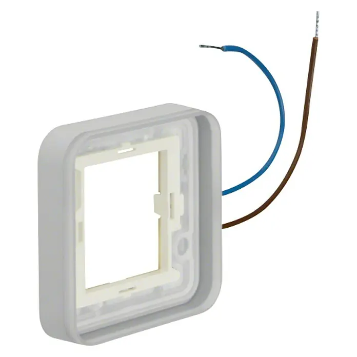 Berker Abdeckrahmen W.1 LED - Grau, 1-fach, Kunststoff, Aufputz - Diagonale Ansicht
