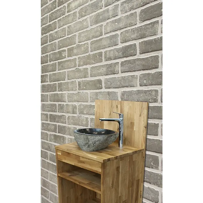 Aufsatzwaschbecken Riverstone - 50 x 40 cm, Ohne Spezialglasur, Ohne Überlauf, Natur - Stimmungsaufnahme
