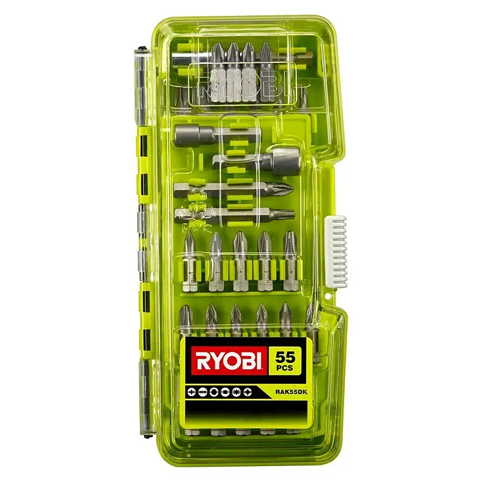 Ryobi Set de puntas RAK55DK - 55 pzs. - Vista frontal