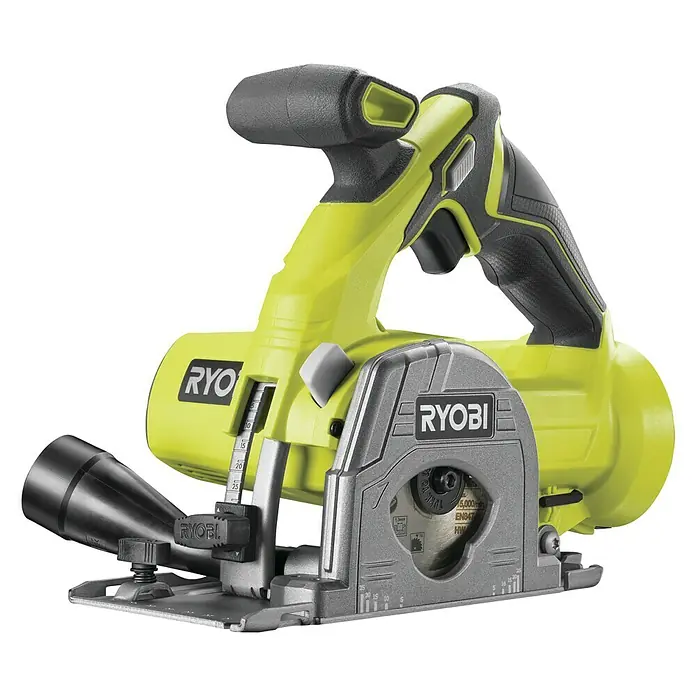Ryobi ONE+ Sierra de incisión de batería R18MMS‐0 - 18 V, Sin batería, Número de revoluciones de marcha en vacío: 4.250 r.p.m. - Vista angular