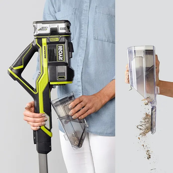 Ryobi ONE+ Aspirador de mano de batería R18SV7-0 - 18 V, Sin batería, 0,5 l - Producto en uso