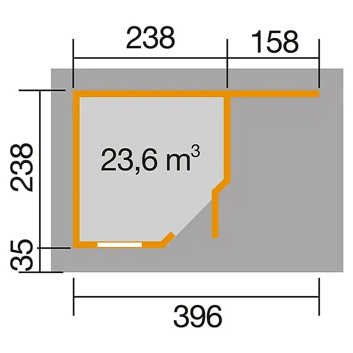 Weka Gartenhaus Designhaus 213 A+ - B x T: 500 x 278 cm, Holz, 9,163 m², Wandstärke: 28 mm, Grau/Weiß
