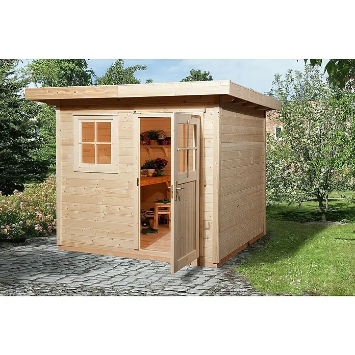 Weka Gartenhaus 170 - B x T: 280 x 311 cm, Holz, Wandstärke: 28 mm - Stimmungsaufnahme