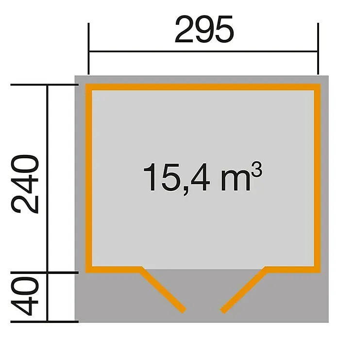Weka Gartenhaus 179 - B x T: 354 x 311 cm, Holz, 7,109 m², Wandstärke: 28 mm, Anthrazit/Weiß