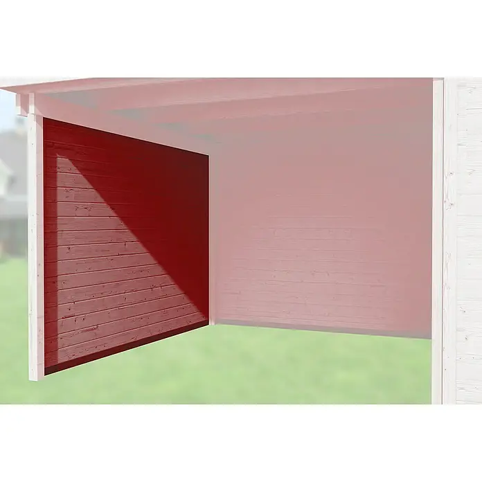 Weka Seitenwand - Schwedenrot, Breite: 235 cm, Passend für: Weka Gartenhäuser Designhaus 126 & 172 mit Anbautiefe 235 cm - Stimmungsaufnahme