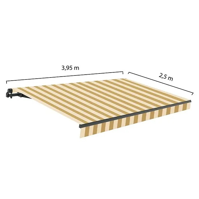SmartSun Toldo de brazos articulados Noir Limited Edition Kit Chic - Crema/beige, Ancho: 4 m, Caída: 2,5 m