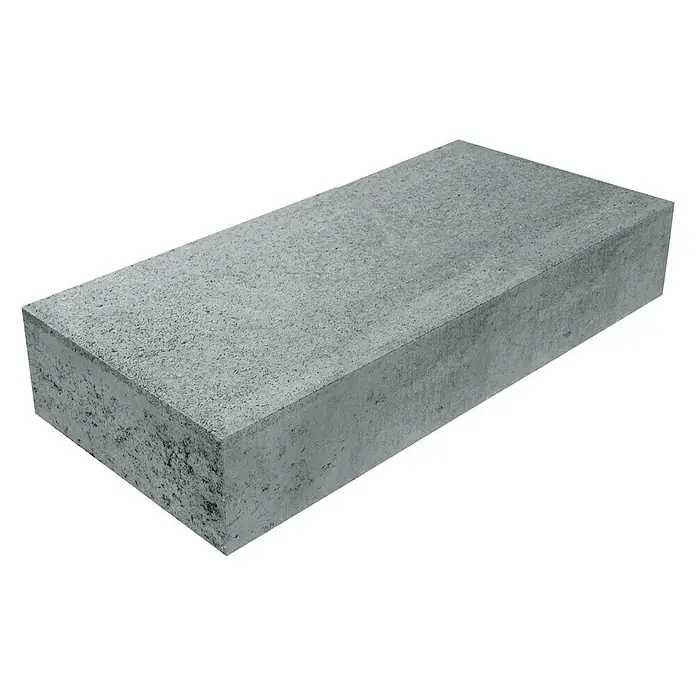 EHL Blockstufe - Grau, 75 x 35 x 15 cm, Glatt - Diagonale Ansicht