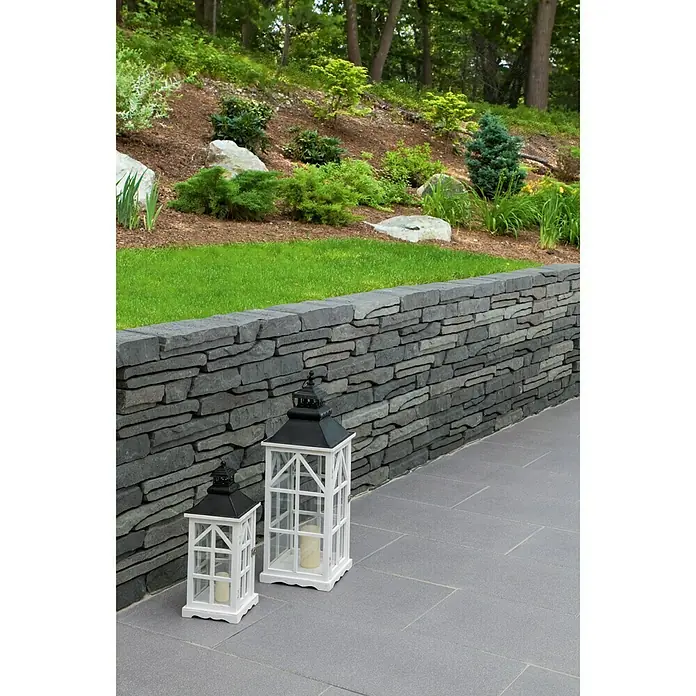 EHL Mauerstein Burgundermauer - Anthrazit, 40 x 18 x 8 cm, Beton - Stimmungsaufnahme