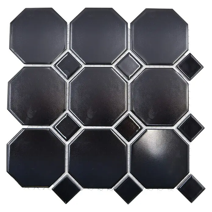 Mosaikfliese Octa G 940N - 30 x 30 cm, Schwarz, Matt - Draufsicht