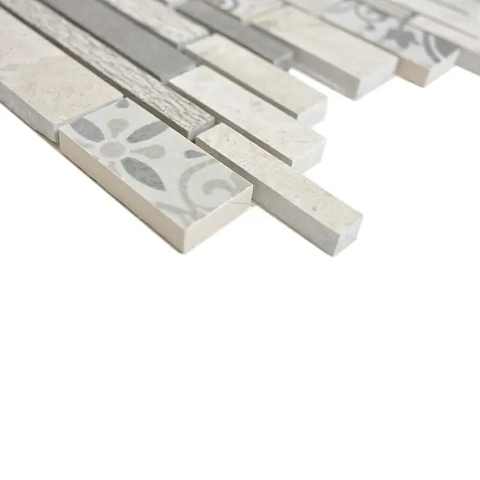 Mosaikfliese Verbund MTS 27G D09 - 27 x 30 cm, Dunkelgrau, Grau, Matt - Detailaufnahme