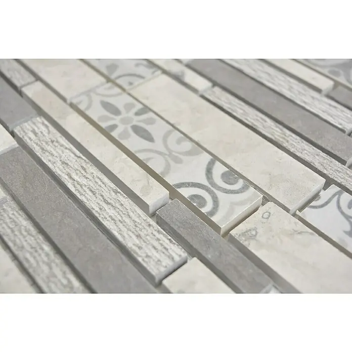 Mosaikfliese Verbund MTS 27G D09 - 27 x 30 cm, Dunkelgrau, Grau, Matt - Detailaufnahme
