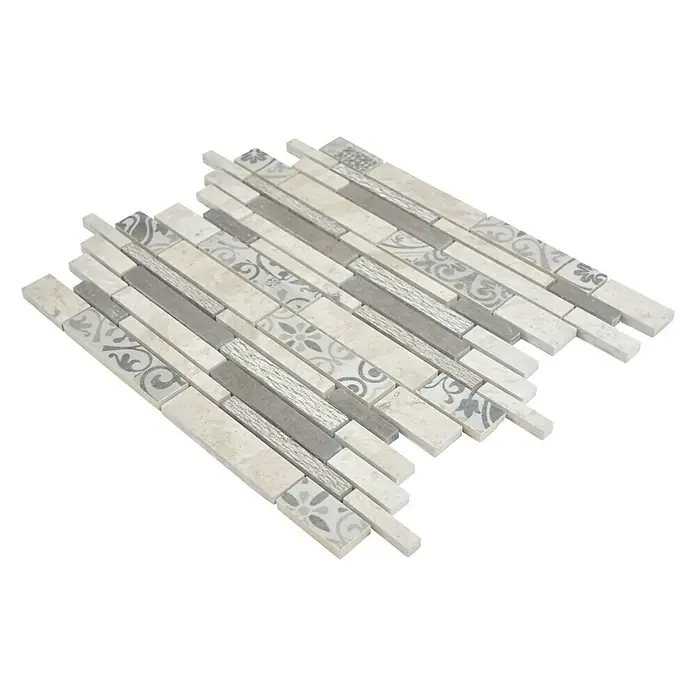 Mosaikfliese Verbund MTS 27G D09 - 27 x 30 cm, Dunkelgrau, Grau, Matt - Ansicht von oben