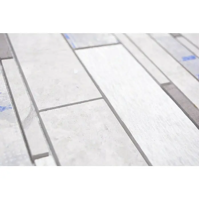 Mosaikfliese Verbund Mix MTS STG D09 - 25,5 x 30 cm, Dunkelgrau, Grau, Matt - Detailaufnahme