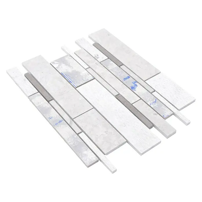 Mosaikfliese Verbund Mix MTS STG D09 - 25,5 x 30 cm, Dunkelgrau, Grau, Matt - Ansicht von oben