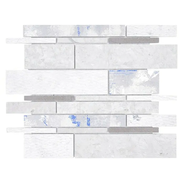 Mosaikfliese Verbund Mix MTS STG D09 - 25,5 x 30 cm, Dunkelgrau, Grau, Matt - Draufsicht