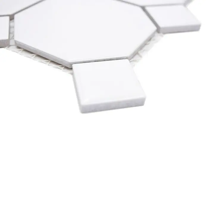 Mosaikfliese OCTA G 930N - 30 x 30 cm, Weiß, Matt - Detailaufnahme