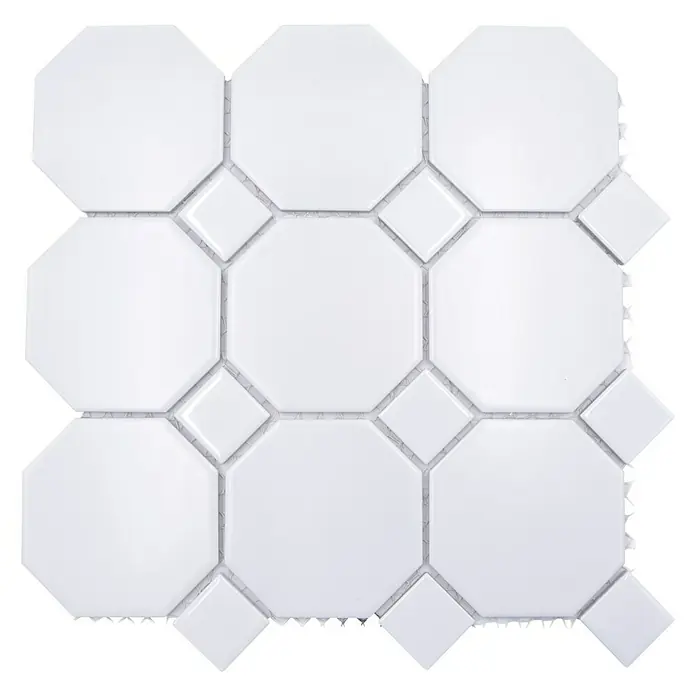 Mosaikfliese OCTA G 930N - 30 x 30 cm, Weiß, Matt - Draufsicht