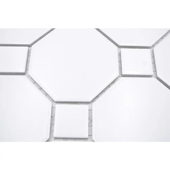 Mosaikfliese OCTA G 930N - 30 x 30 cm, Weiß, Matt - Detailaufnahme