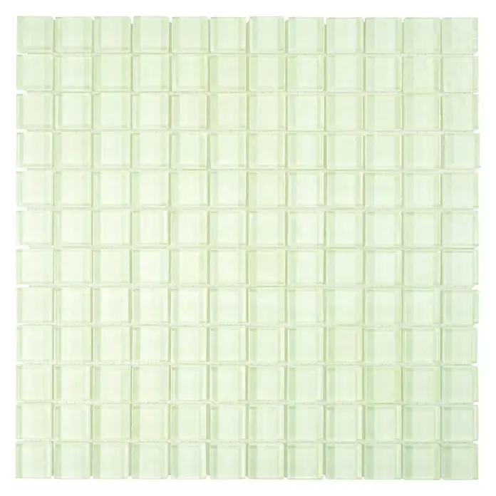 Mosaikfliese Quadrat Crystal XCM 8SE09 - 30 x 30 cm, Weiß, Glänzend - Draufsicht