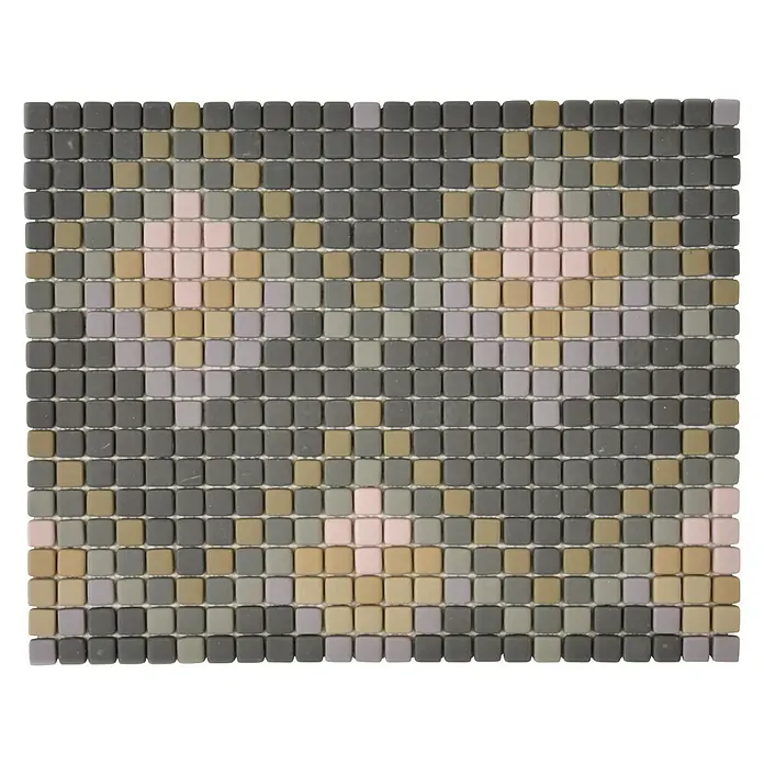 Mozaïektegel vierkant verglaasd CUBA MC6 - 31 x 24,6 cm, Meerkleurig, Mat - Bovenaanzicht