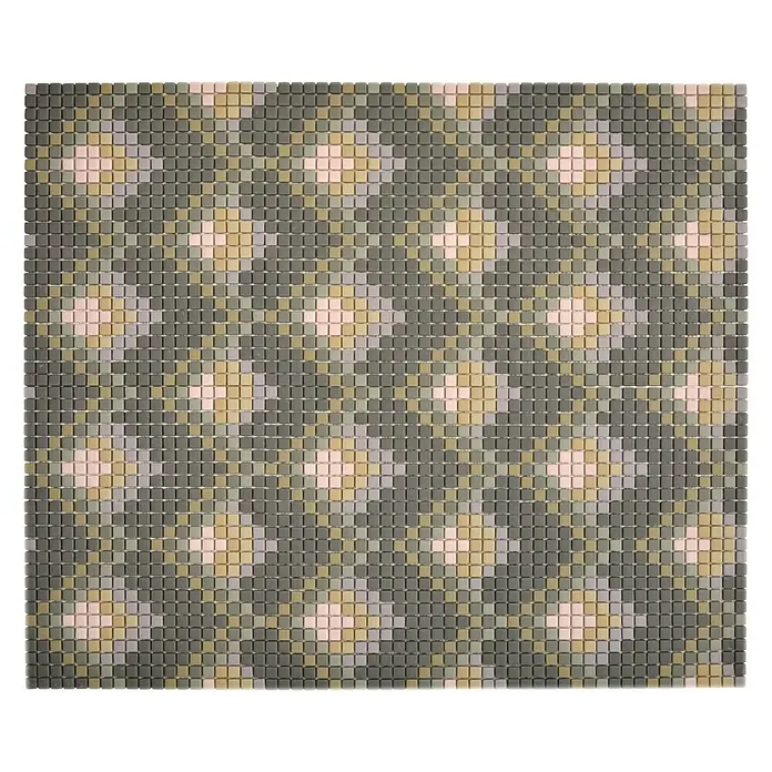 Mozaïektegel vierkant verglaasd CUBA MC6 - 31 x 24,6 cm, Meerkleurig, Mat - Bovenaanzicht