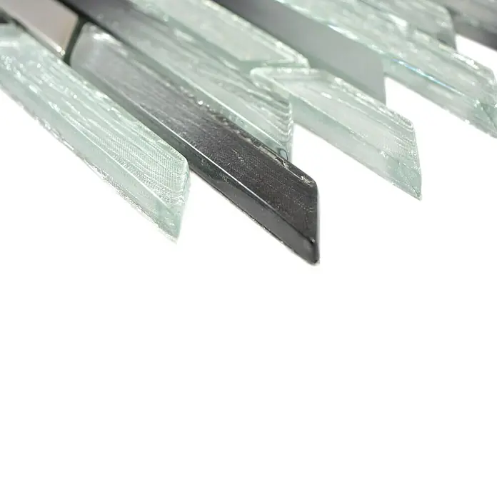 Mosaikfliese Verbund Crystal XCM GV815 - 30 x 30 cm, Schwarz/Silber, Glänzend - Detailaufnahme