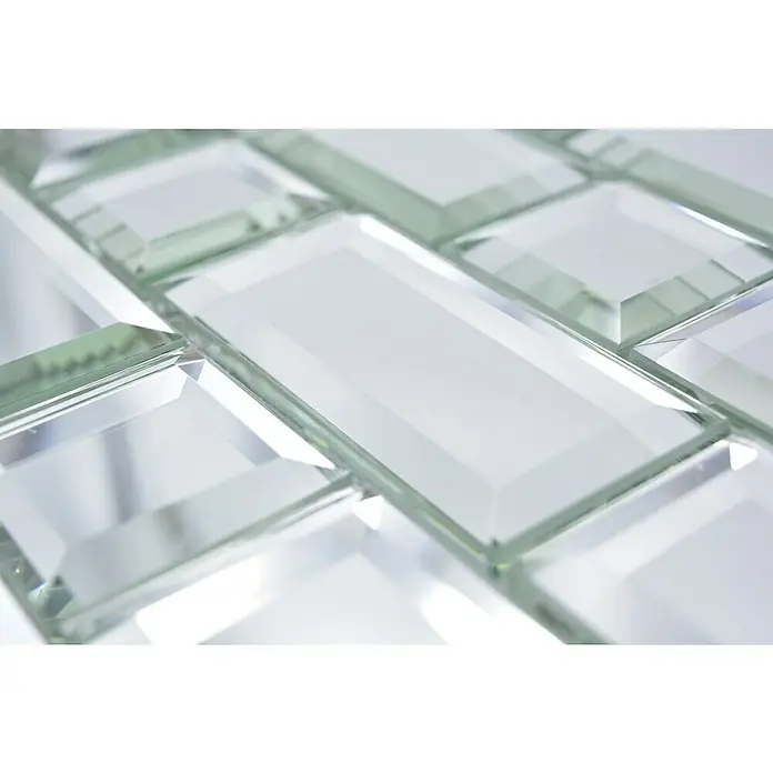 Mosaikfliese Mirror Metro XSPM 05 - 29,8 x 29,8 cm, Transparent, Glänzend - Detailaufnahme