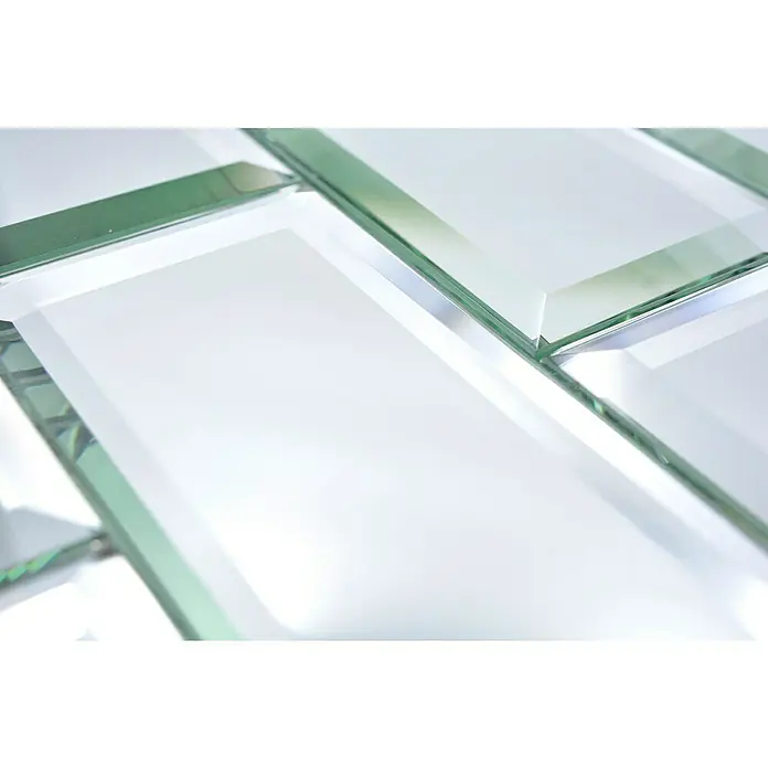 Mosaikfliese Mirror Metro XSPM 07 - 29,8 x 29,8 cm, Transparent, Glänzend - Detailaufnahme