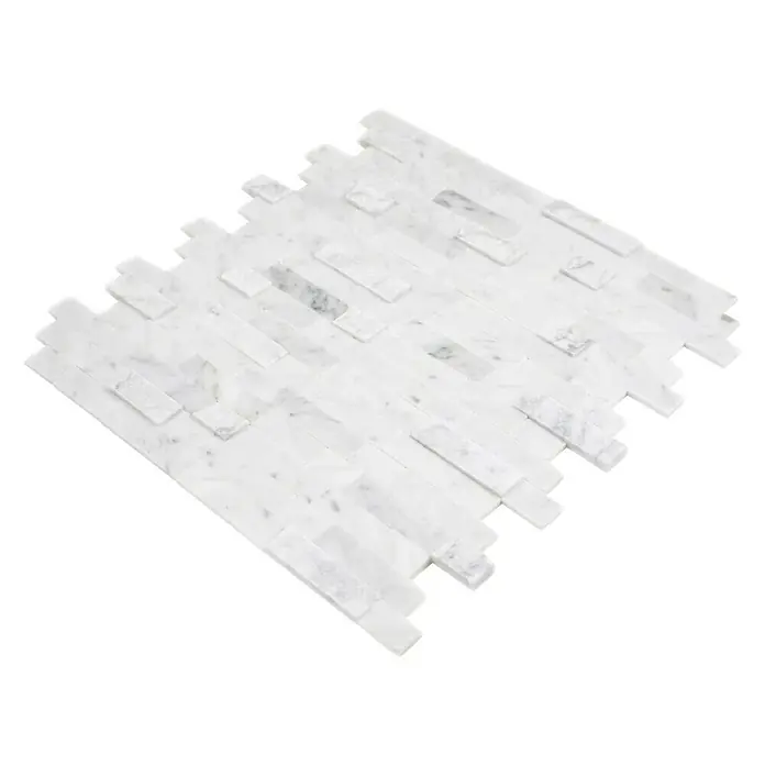 Zelfklevend mozaïek SAM 4NM22 - 30 x 27,5 cm, Natuursteen, Wit - Top-down weergave