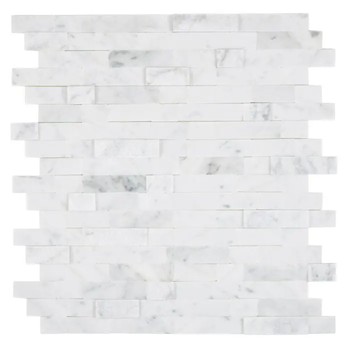 Zelfklevend mozaïek SAM 4NM22 - 30 x 27,5 cm, Natuursteen, Wit - Bovenaanzicht