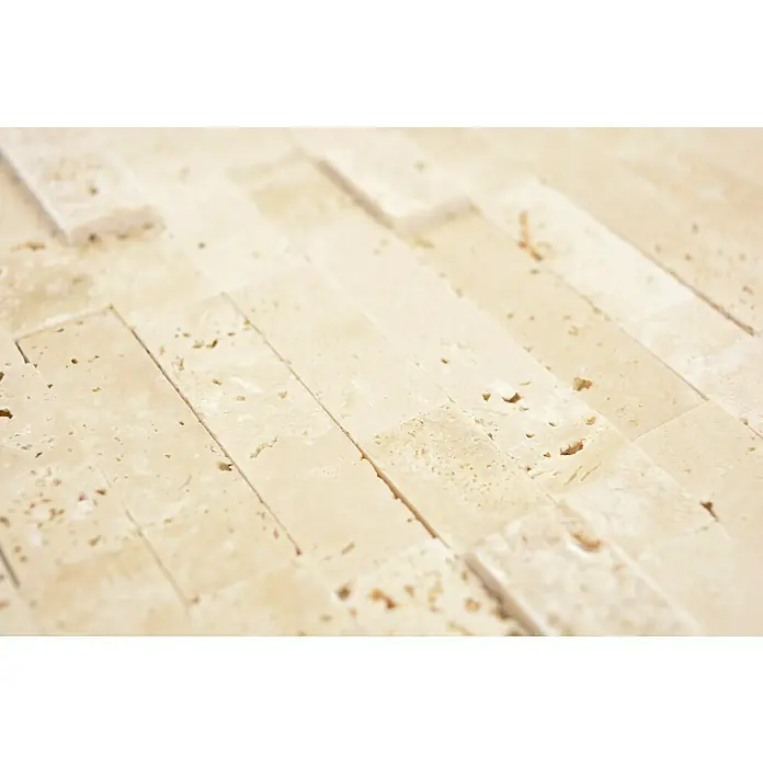 Zelfklevend mozaïek SAM 4NM42 - 30 x 27,5 cm, Natuursteen, Beige - Close-up