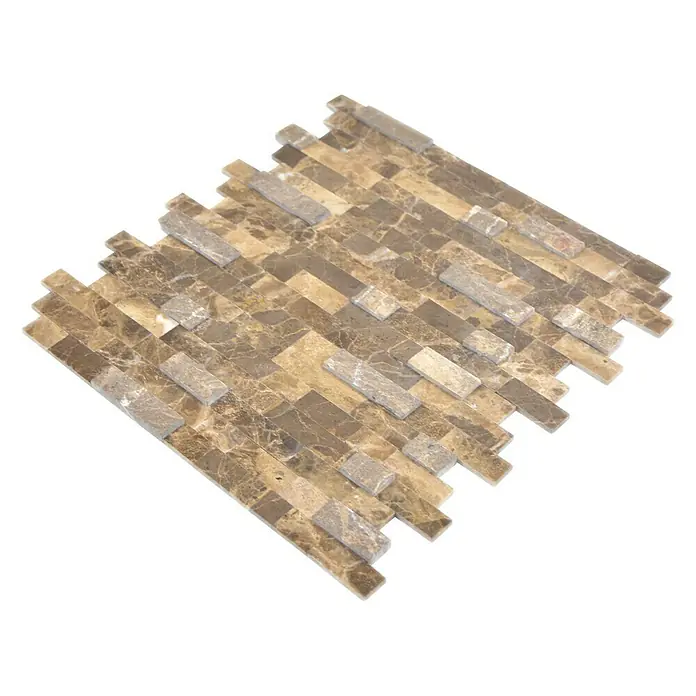 Zelfklevend mozaïek SAM 4NM52 - 30 x 27,5 cm, Natuursteen, Bruin - Top-down weergave