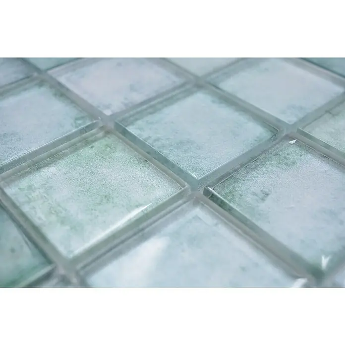 Mosaikfliese Quadrat Crystal SKY 789 - 30 x 30 cm, Grün, Glänzend - Detailaufnahme