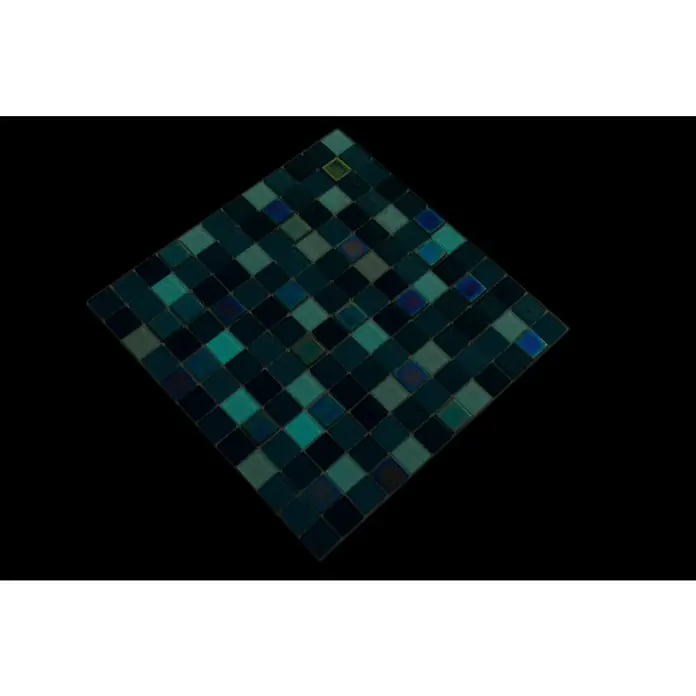 Mozaïektegel vierkant glas CM 4SE8L - 30 x 30 cm, Blauw/Wit, Glanzend - Sfeeropname