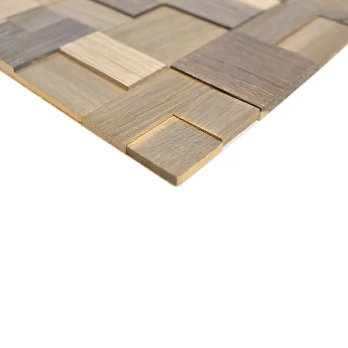Selbstklebemosaik Wood SWM MC33N - 30 x 30 cm, Holz, Grau - Detailaufnahme