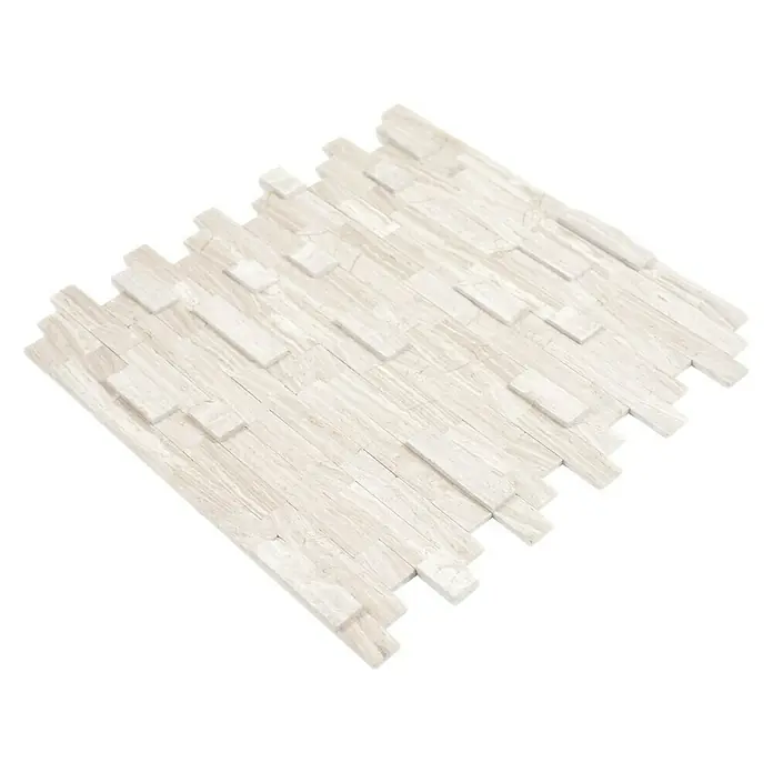 Zelfklevend mozaïek SAM 4NM02 - 30 x 27,5 cm, Natuursteen, Beige - Top-down weergave