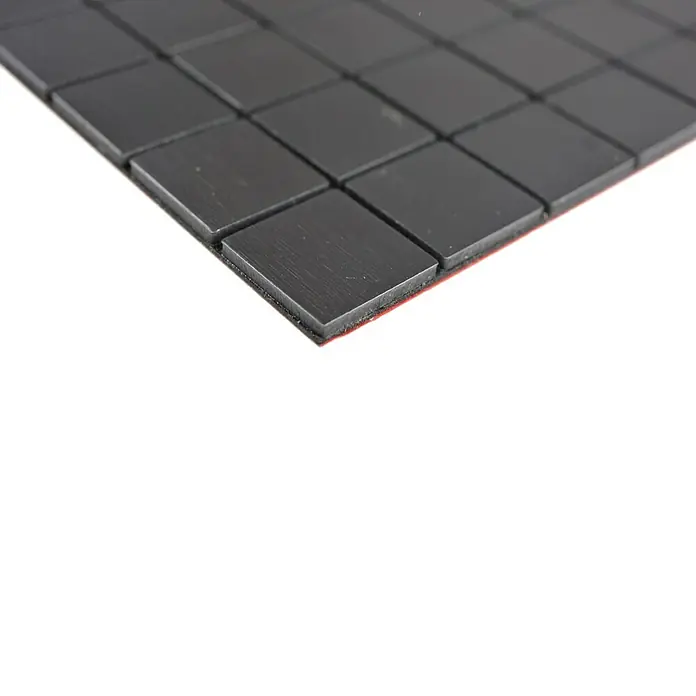 Selbstklebemosaik SAM 4AL3B - 29 x 29 cm, Metall, Schwarz - Detailaufnahme