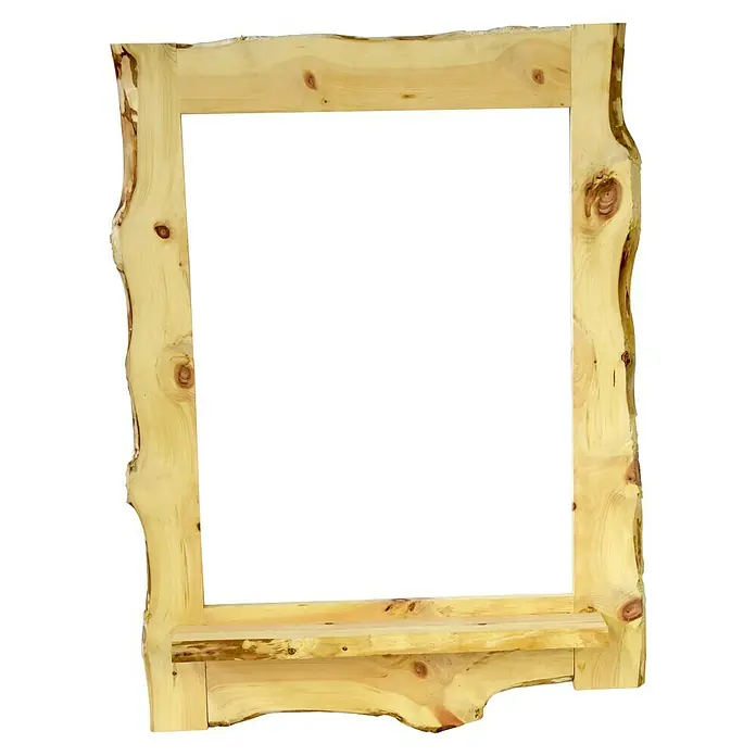 Blockware - Zirbelkiefer, Anfallende Breite: 22 cm - 28 cm, L x S: 200 x 2,6 cm - Vorderansicht
