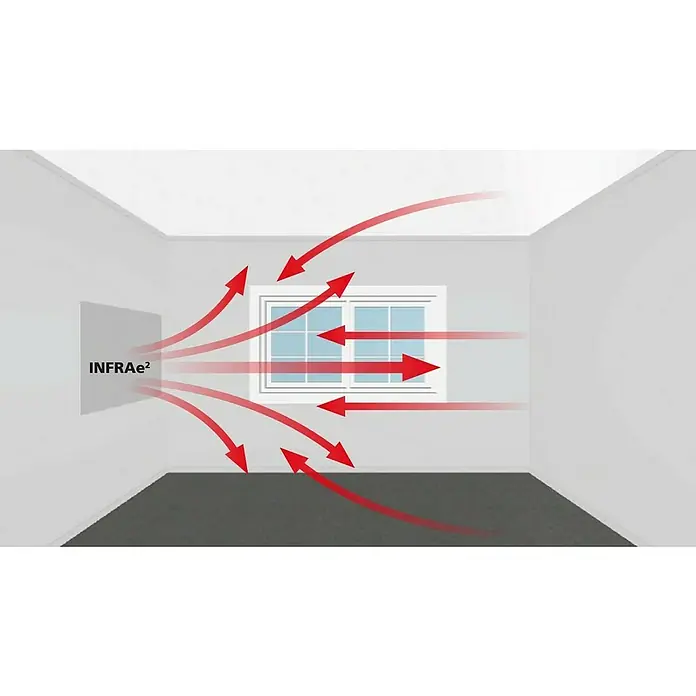 Infracrvena grijaća ploča - D x V: 1.195 x 1.005 mm, 1.200 W, Bijele boje